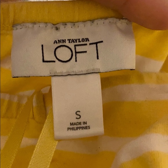 Ann Taylor LOFT | Yellow & White Striped Halter - Picture 5 of 5